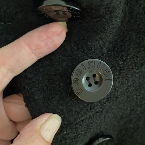 Desigual Wool Blend Coat-Sz Medium - Picture 7 of 8